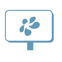 Monitor mit Eindruck-Logo