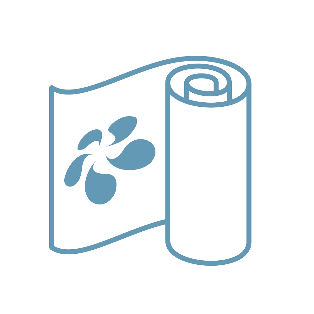 Eindruck Logo mit Schutzfolien